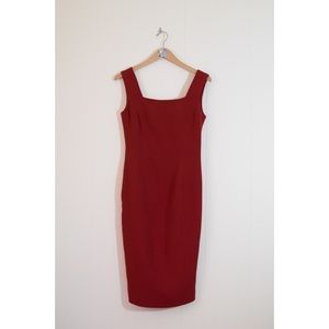 Ralph Lauren Fitted Red Evening Dress